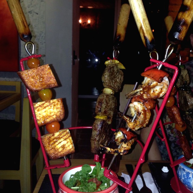Trilogia de brochetas