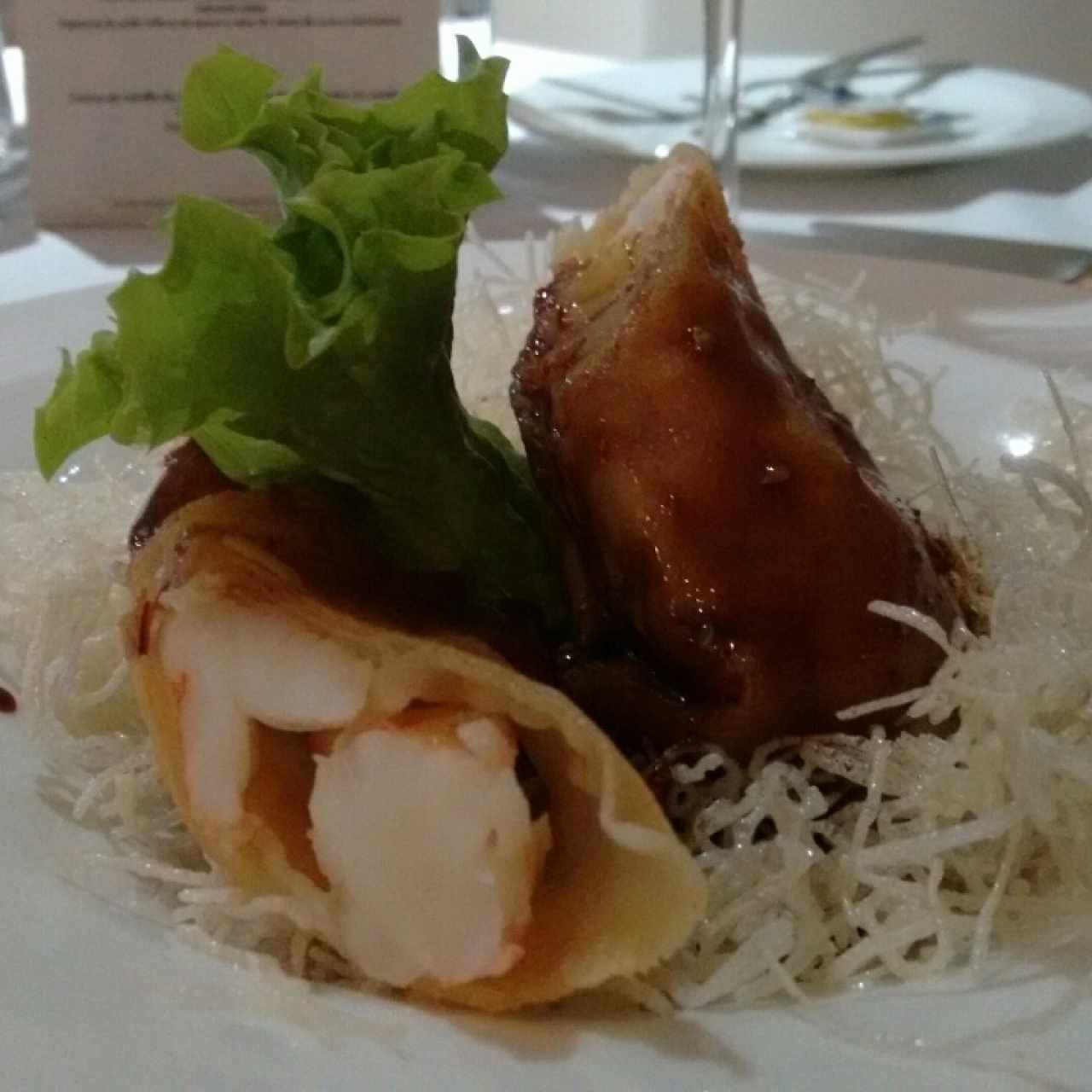 Croustillant de langostinos