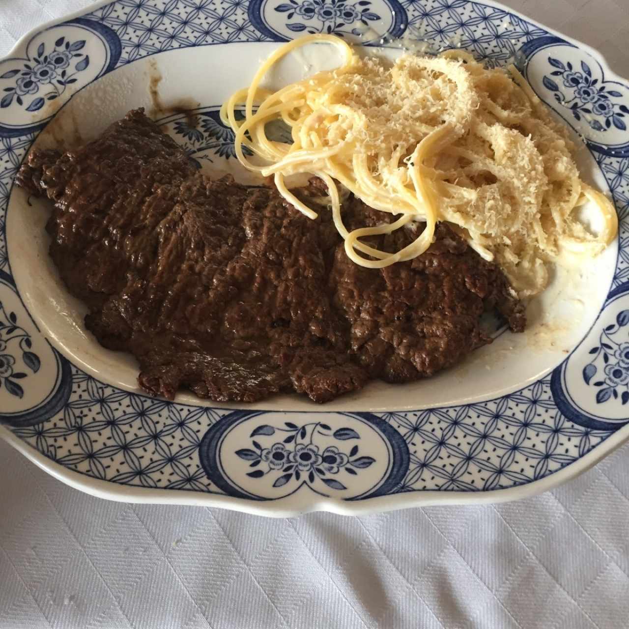 solomito pallar con pasta alfredo