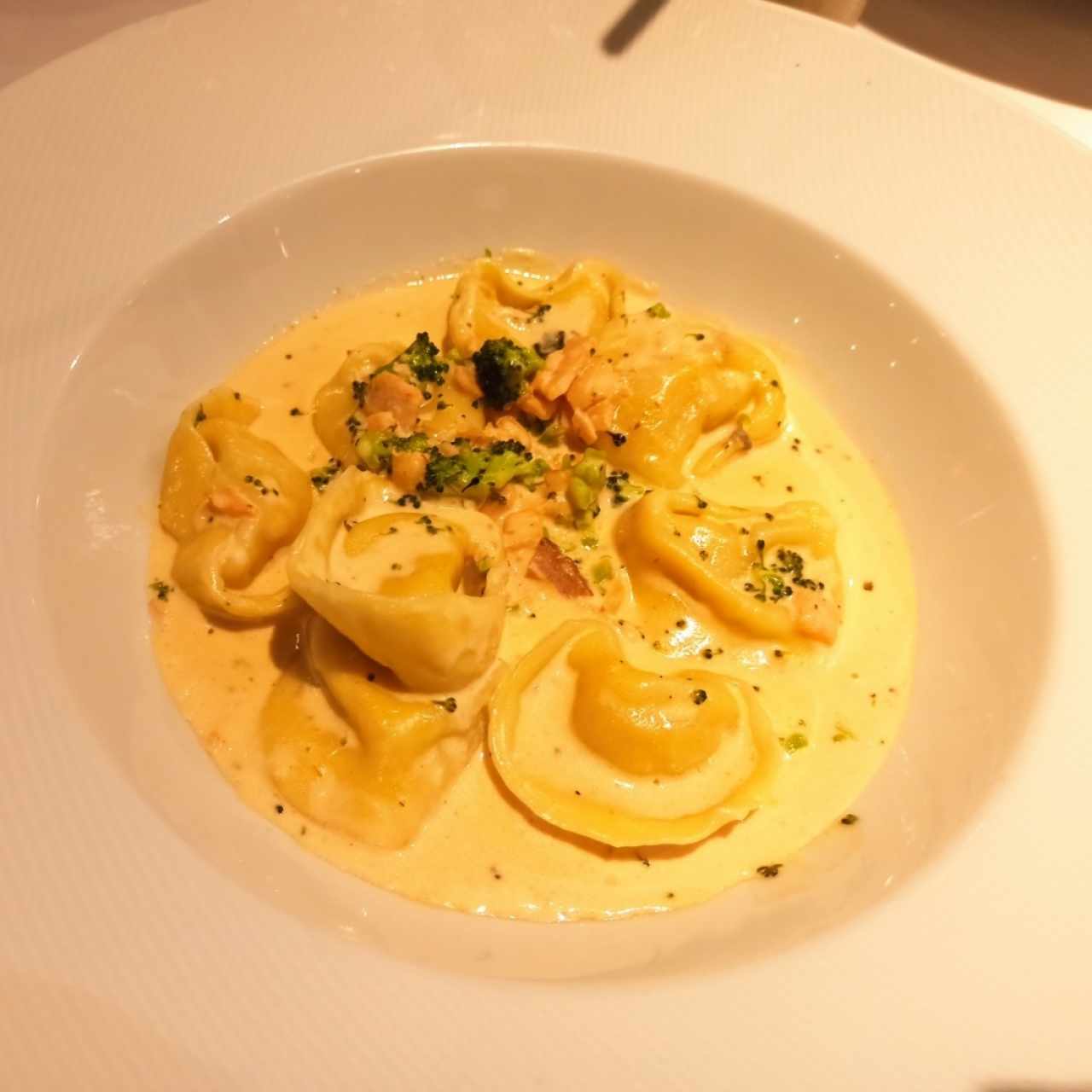 Tortellini de camarones 