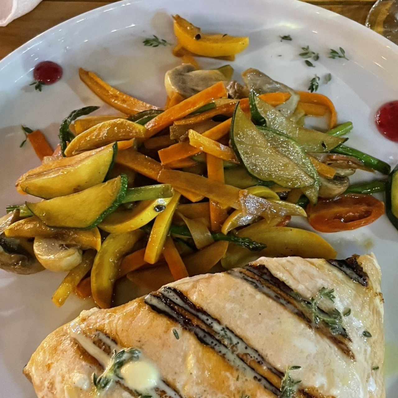 Salmon con verduras 