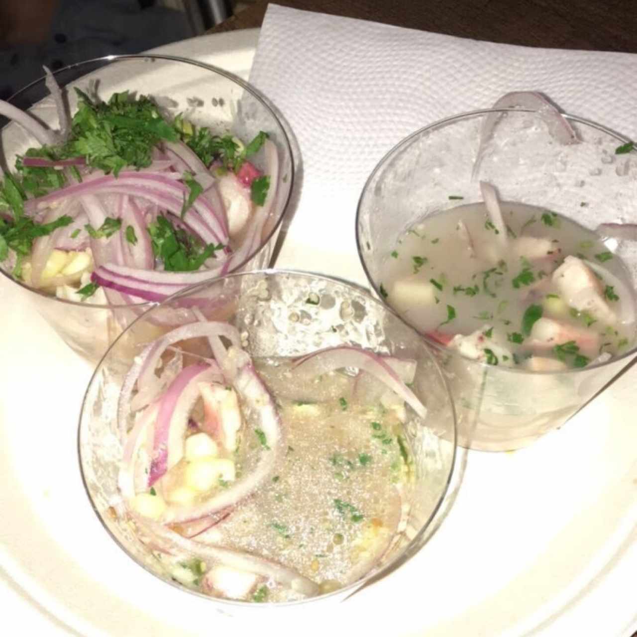 trio de ceviche 
