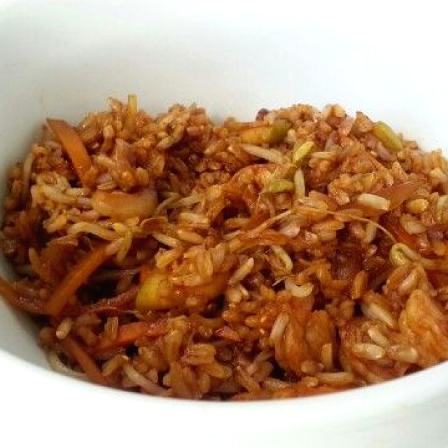 Wok camarones 
