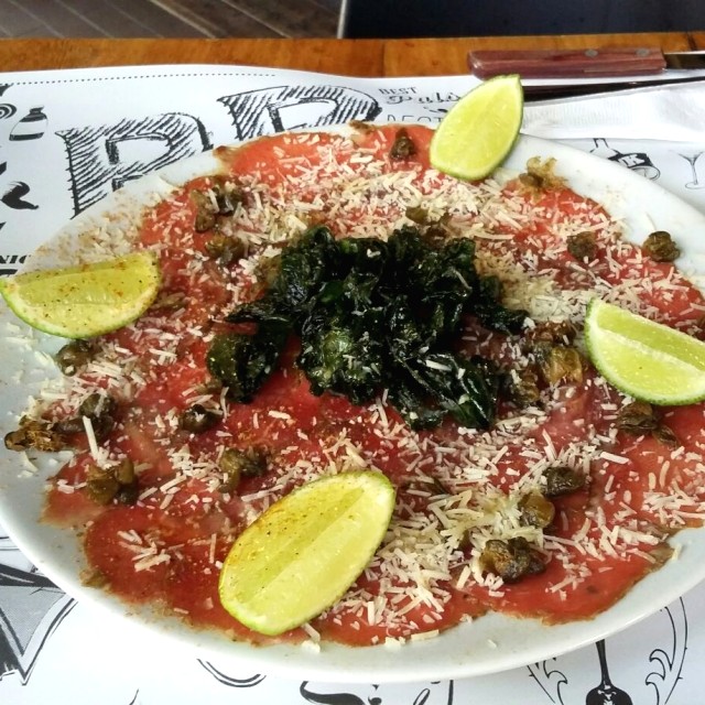 Roast beef carpaccio