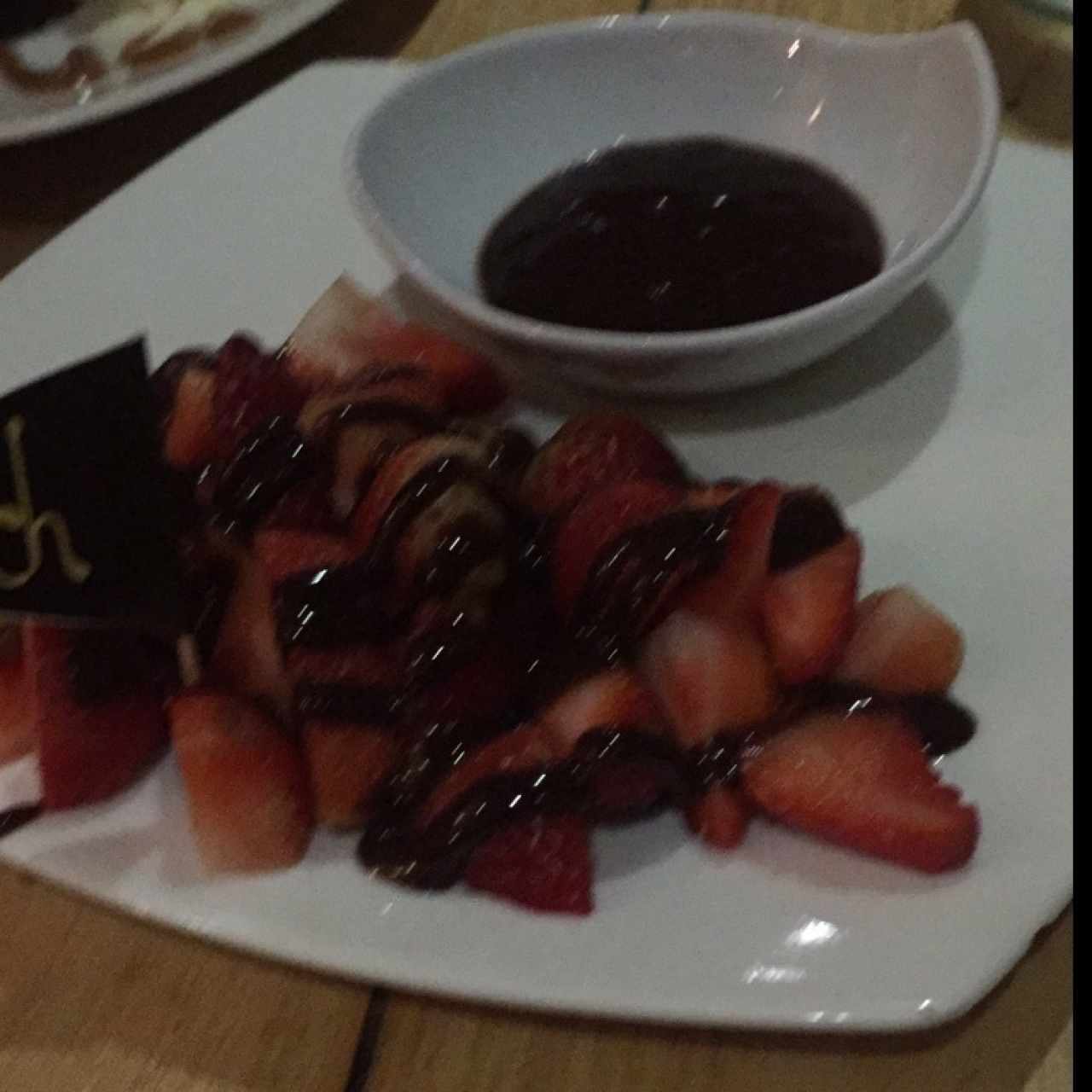 Fresas con chocolate pimienta dulce
