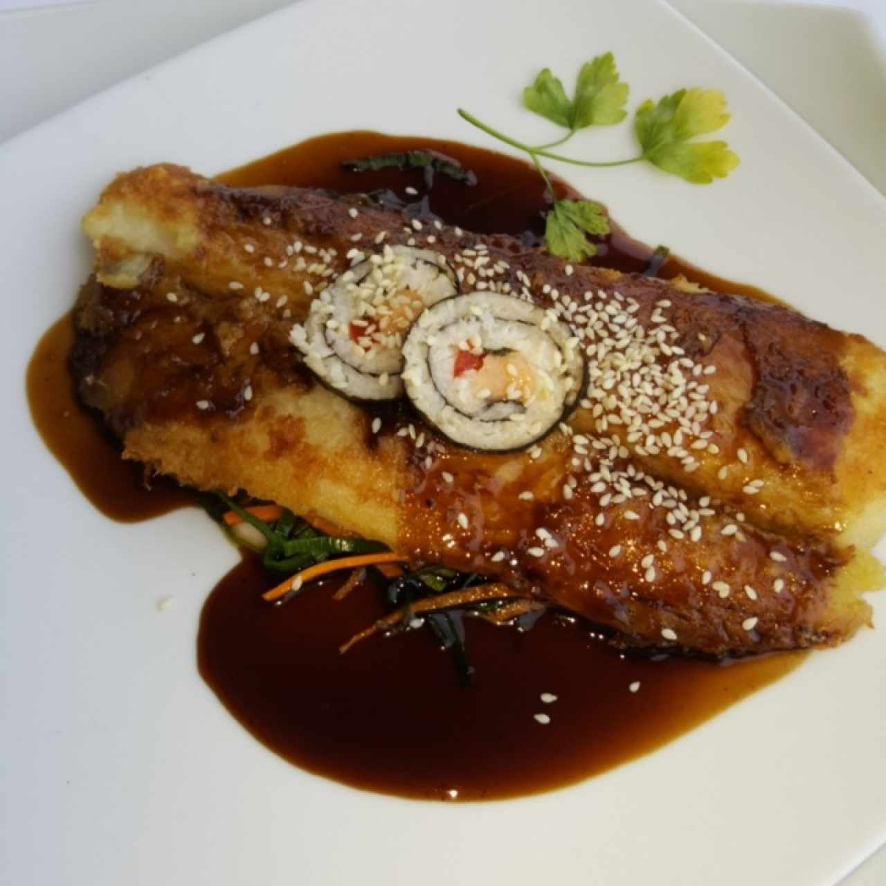 Robalo teriyaki