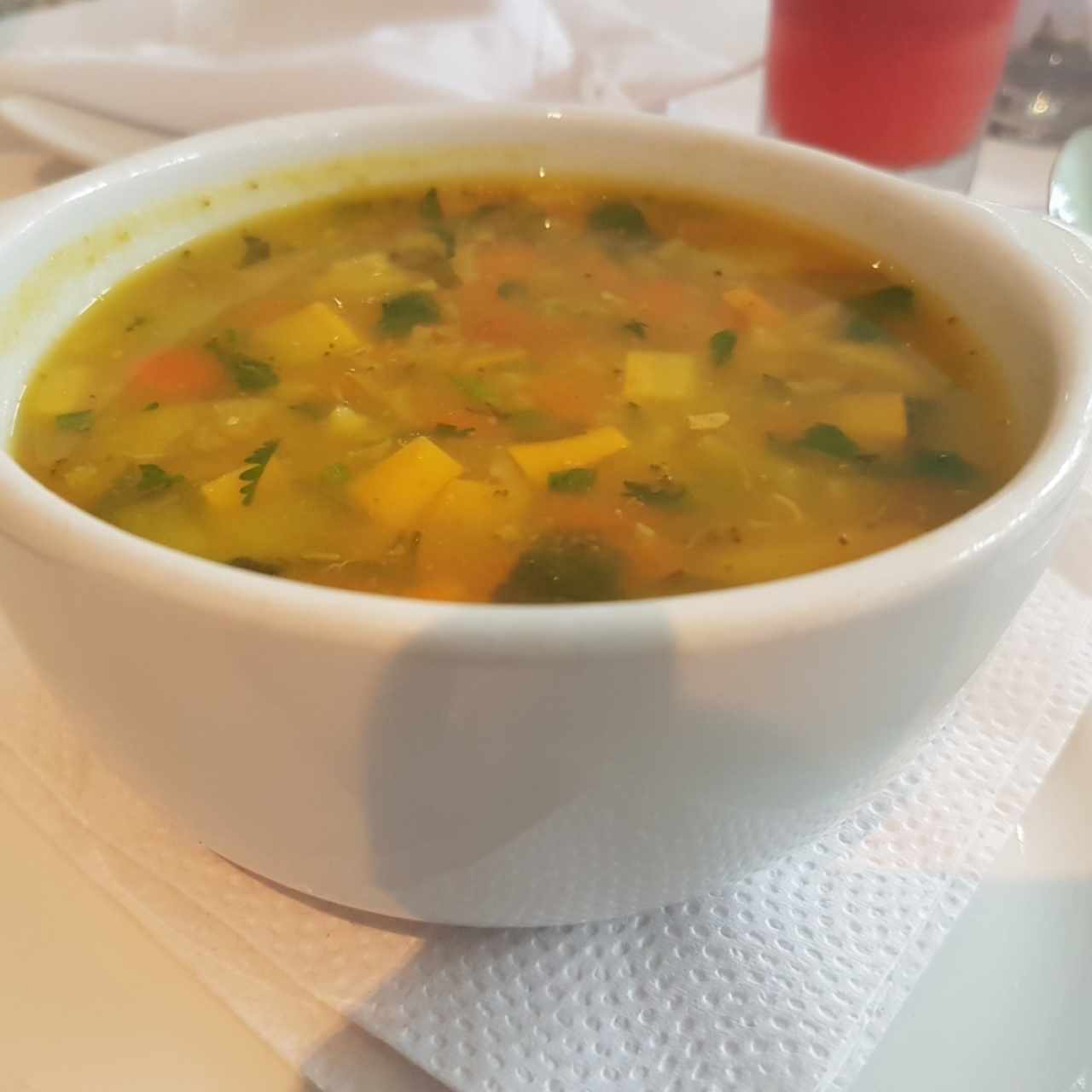 sopa de pollo y vegetales