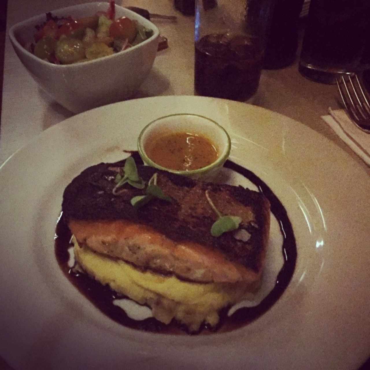 salmon en salsa de maracuya