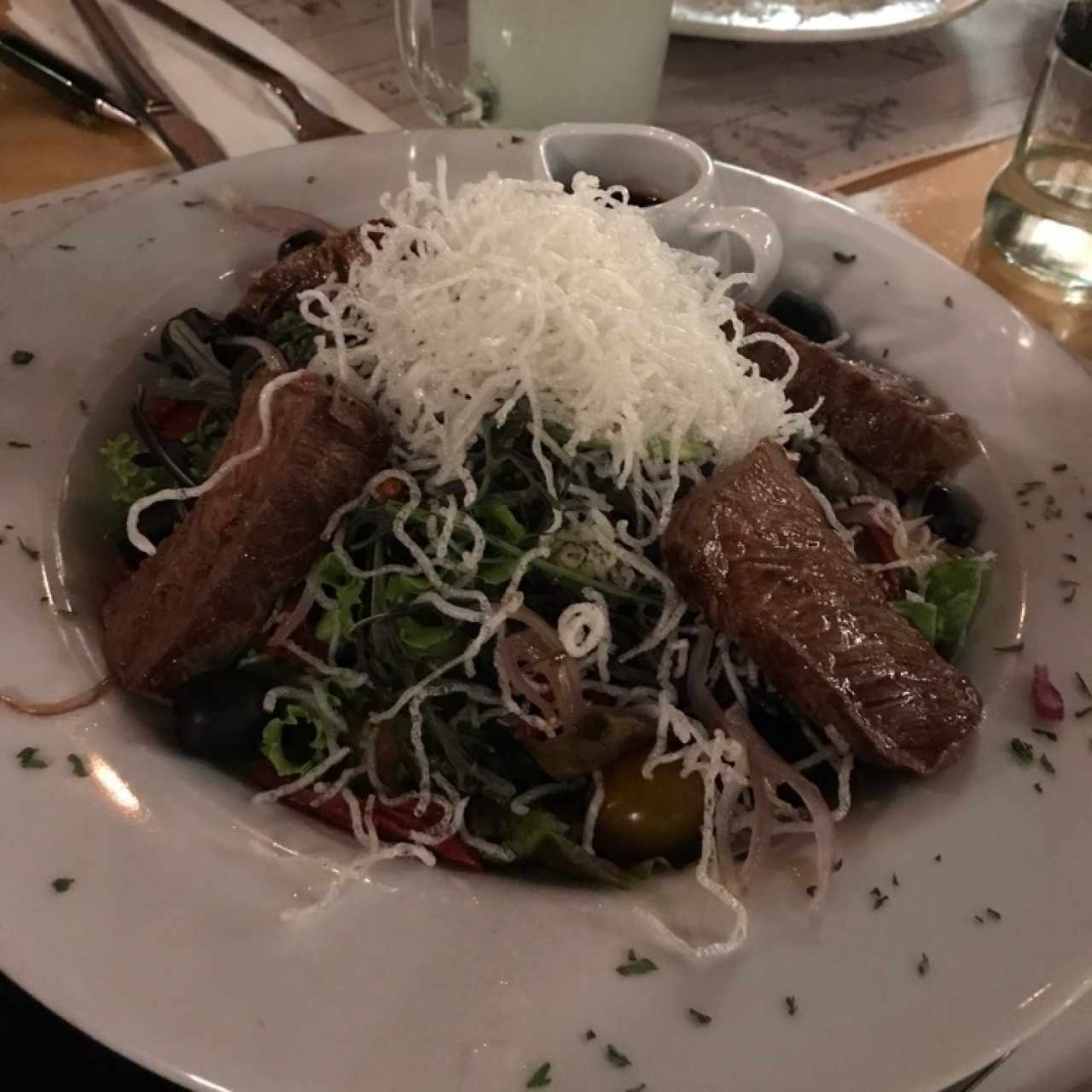 ensalada de quedo y solomito