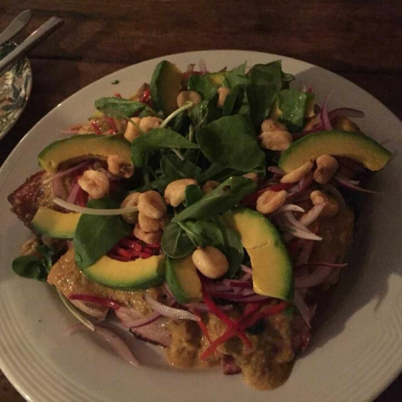 Ceviche de Chicharrón. Exquisito.