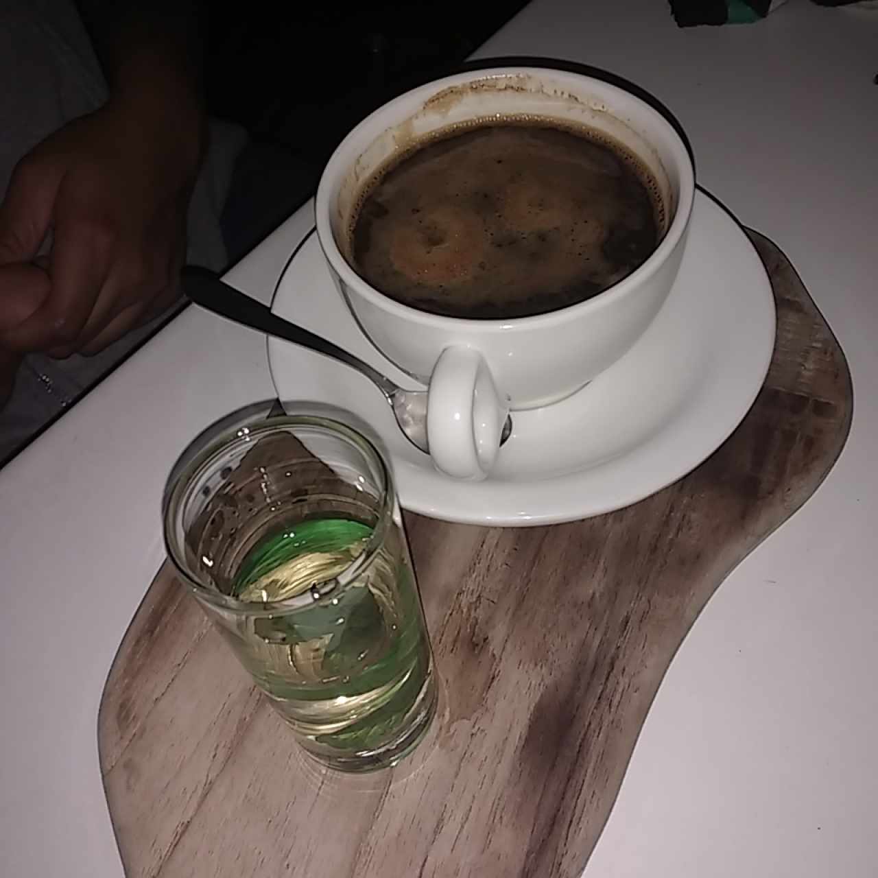 americano +infusion de yerbabuena