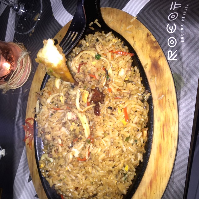 Arroz chaufa de mariscos