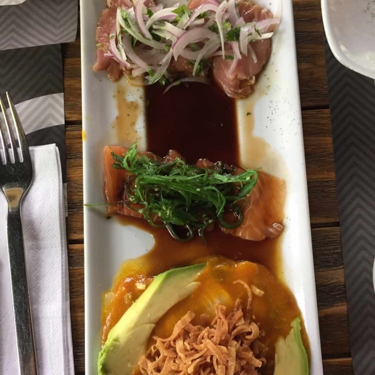 Ceviche tres sabores