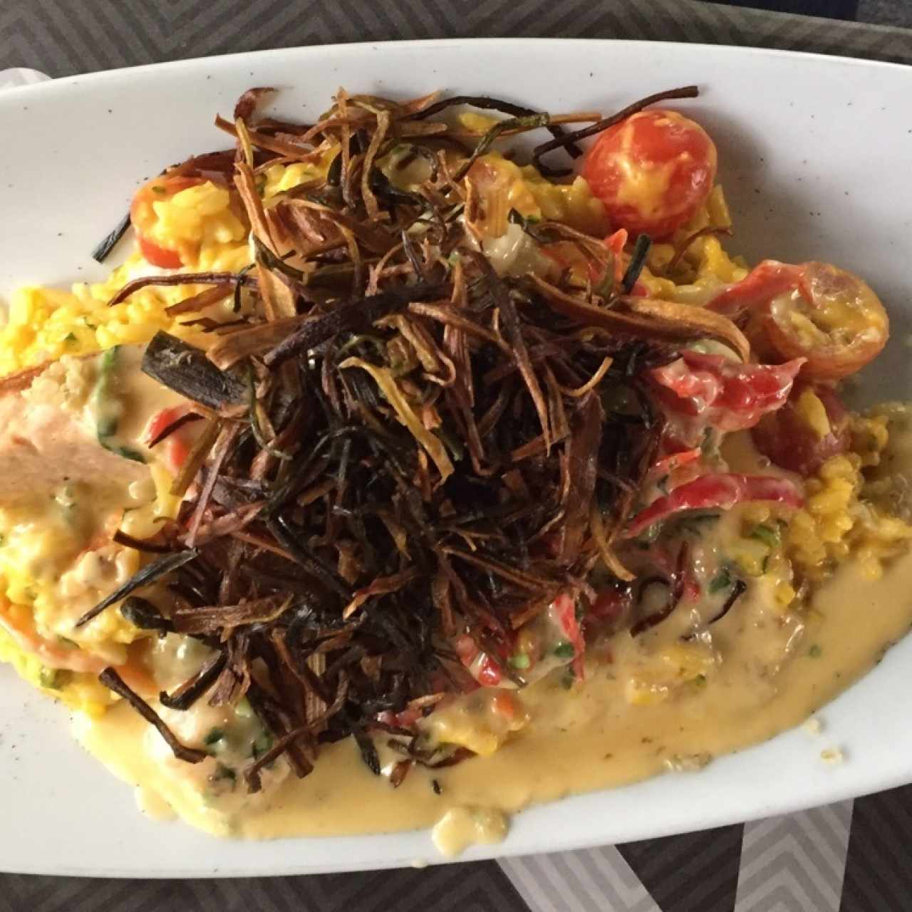 Salmão com risotto