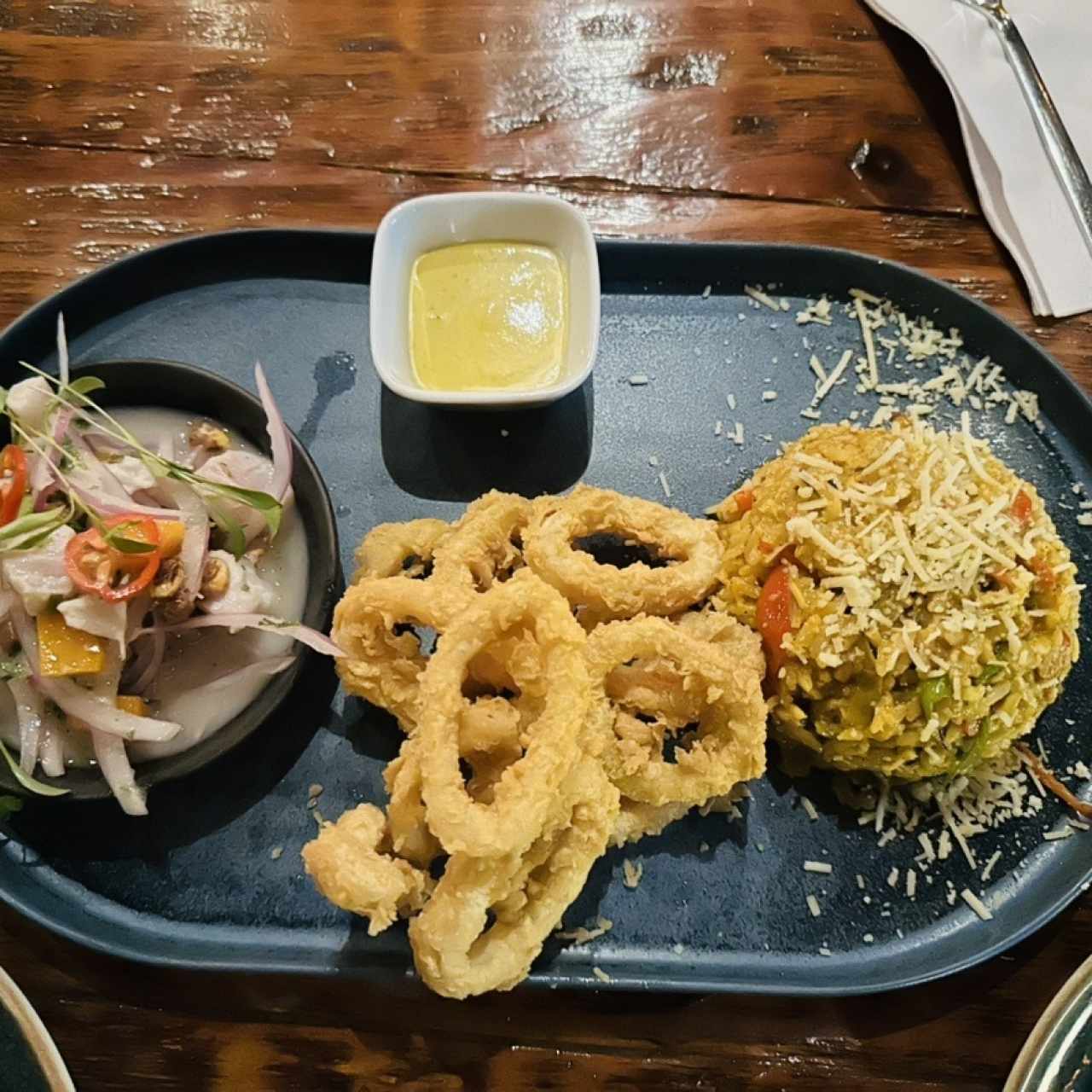 Aros, ceviche 