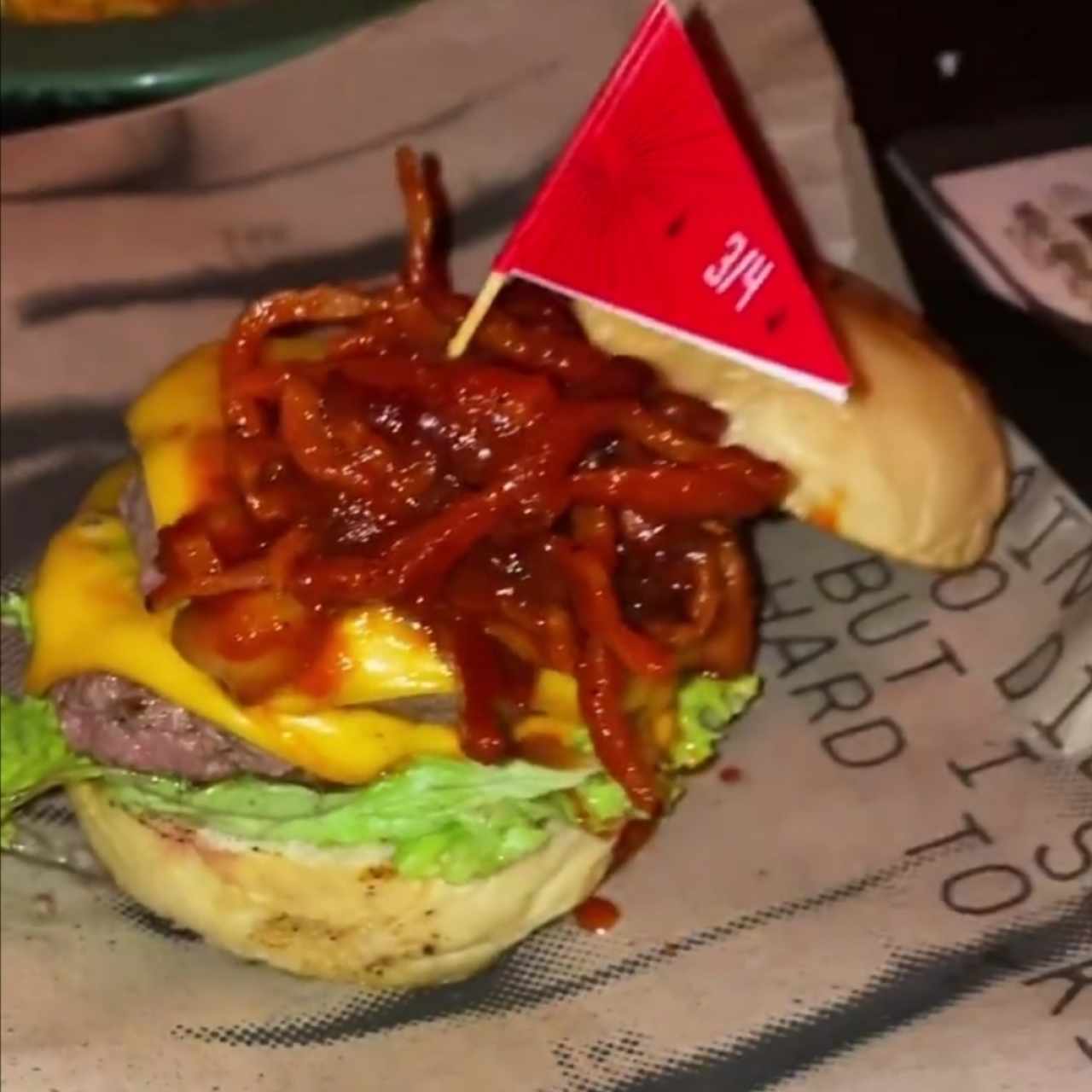 Onions cheese burger 