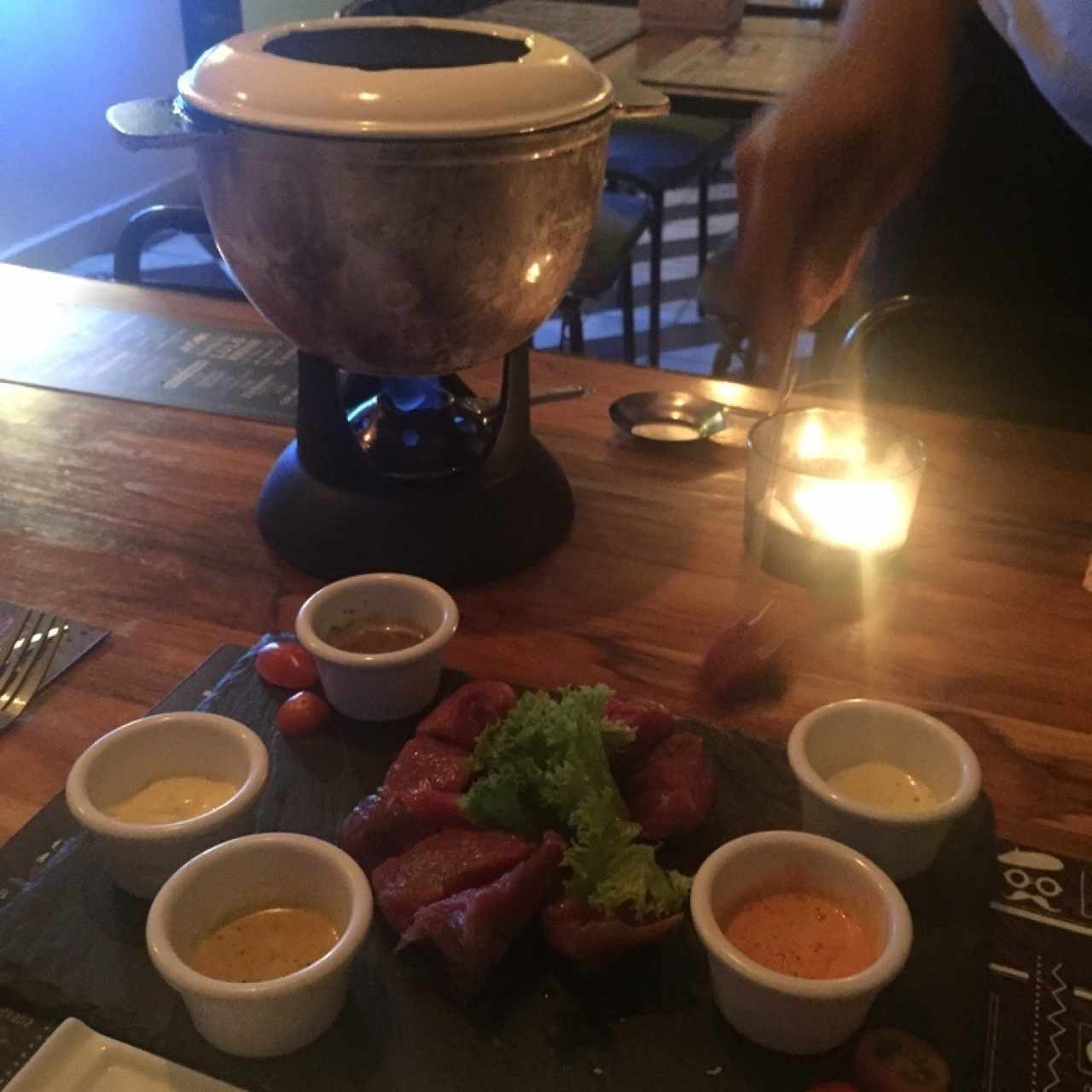 Fondue de solomillo