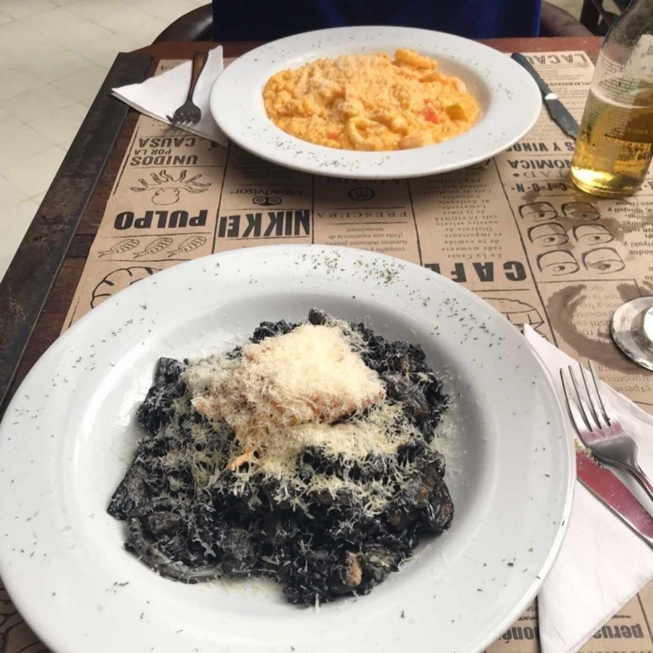 Arroz en tinta de calamar