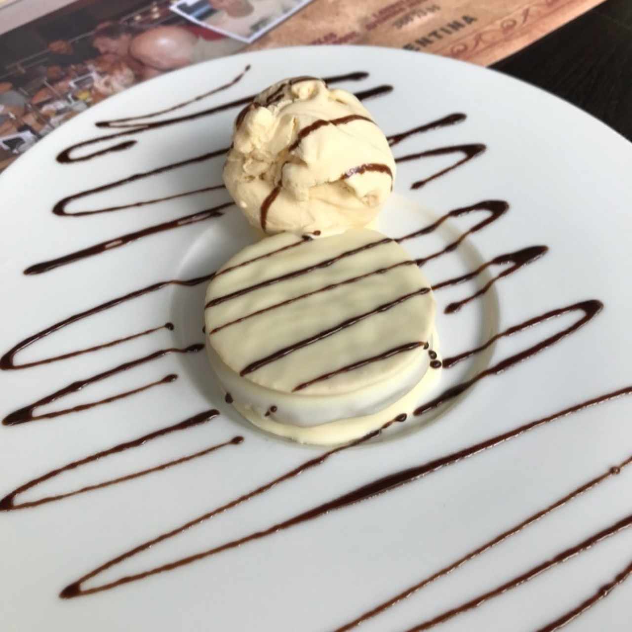 Alfajor argentino con helado