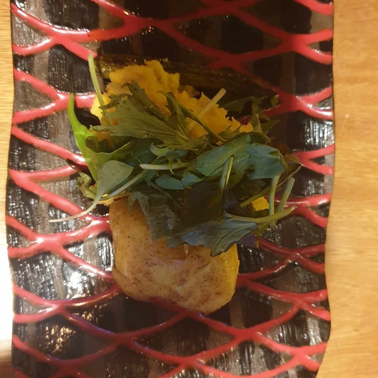 Pirarucu y puré de papa criolla
