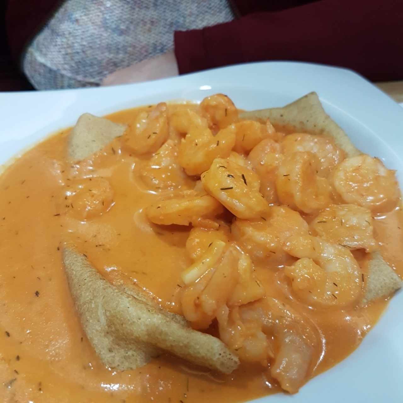 camarones en salsa de la casa