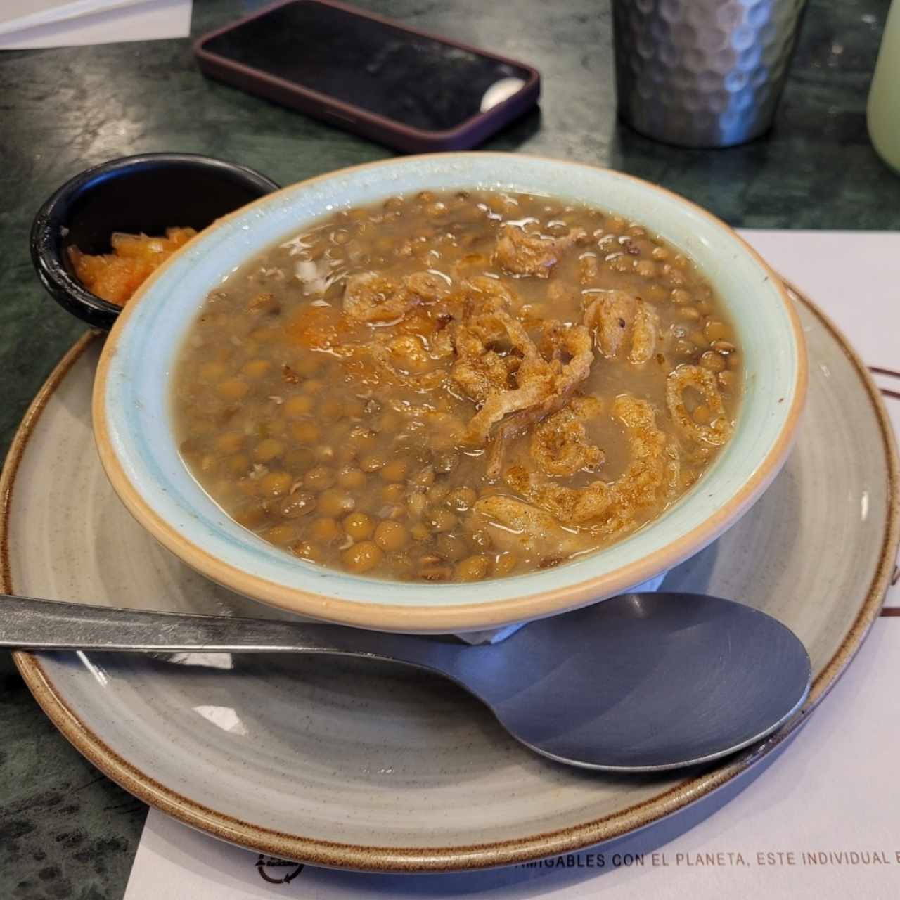 sopa de lentejas