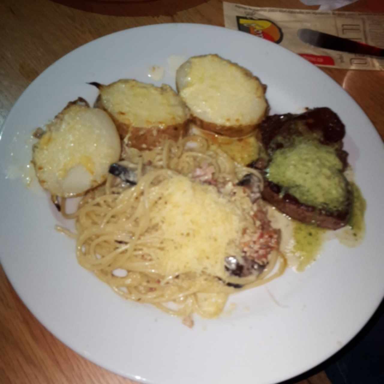 combinado de pasta c carne