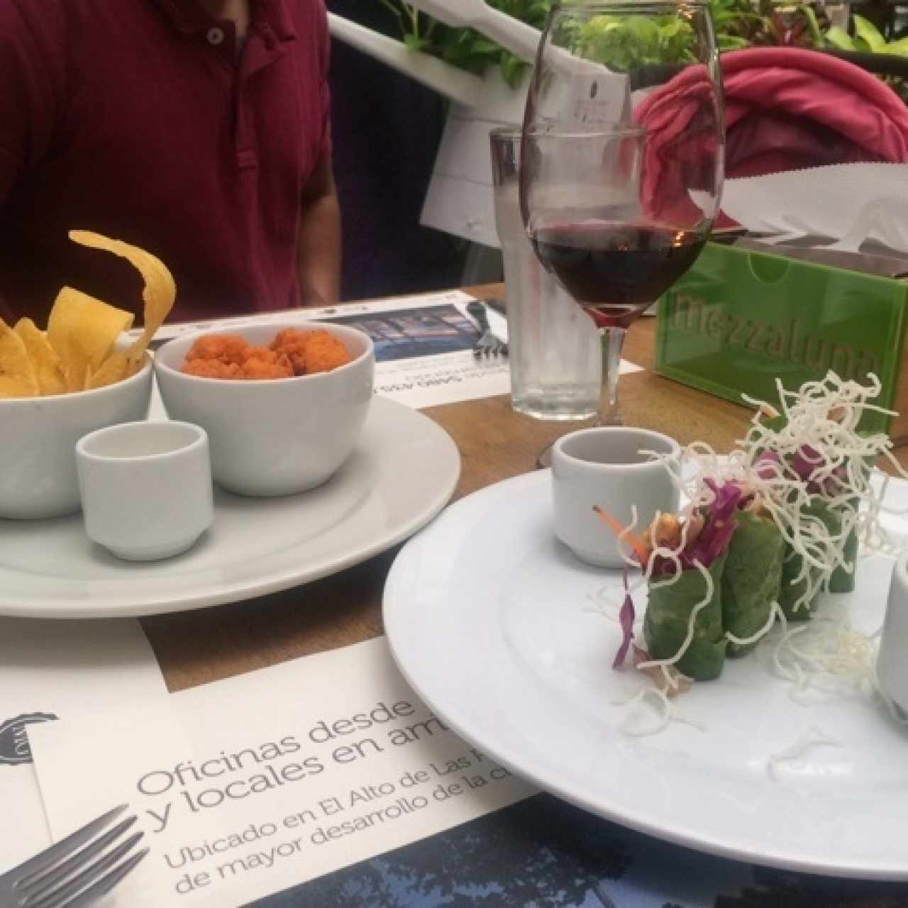 fish and chips and spring rolls