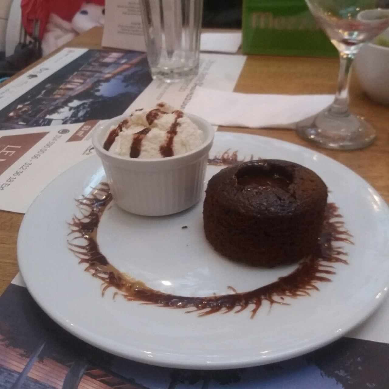 volcán de chocolate