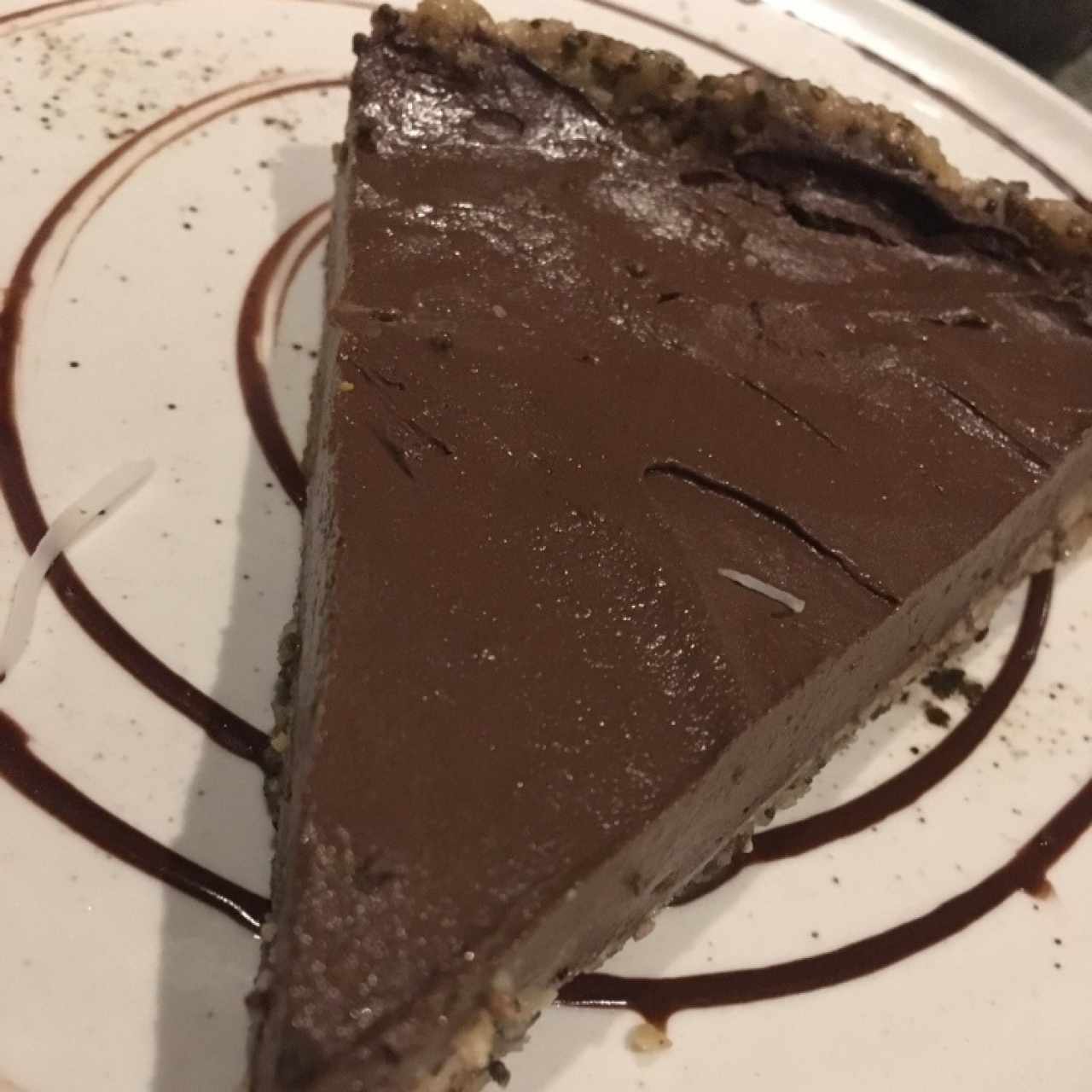 tarta de chocolate endulzada con banano