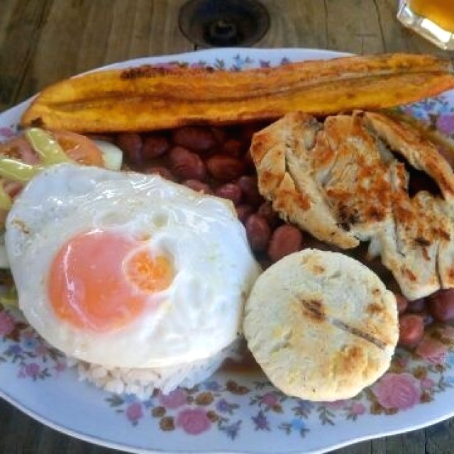 Bandeja con pollo a la plancha. 