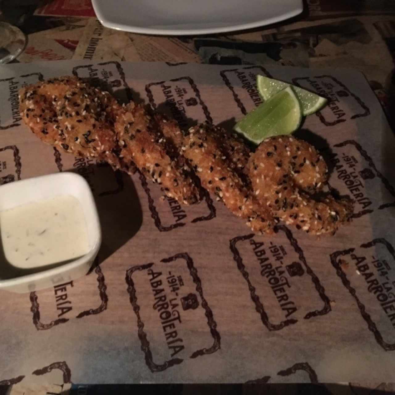 Langostinos apanados