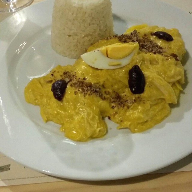 Aji de gallina con arroz