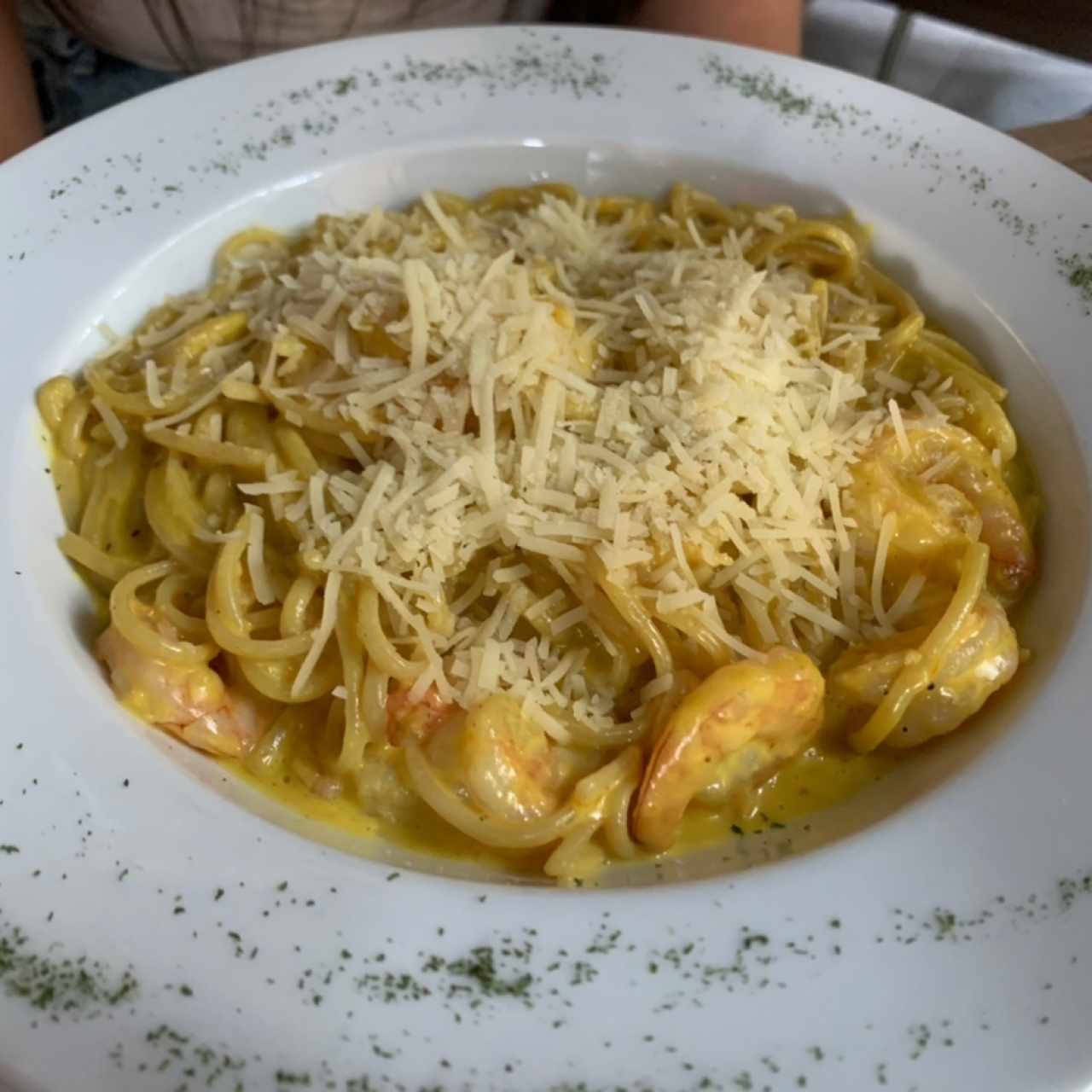 Pasta con camarones 