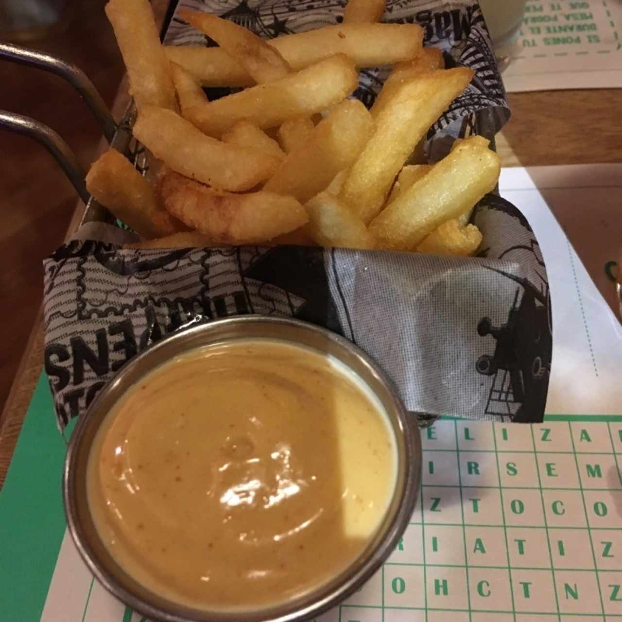 Papitas con salsa mayo