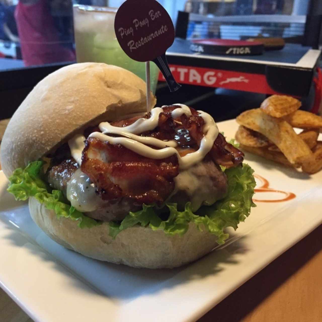 hamburguesa cheese and bacon 