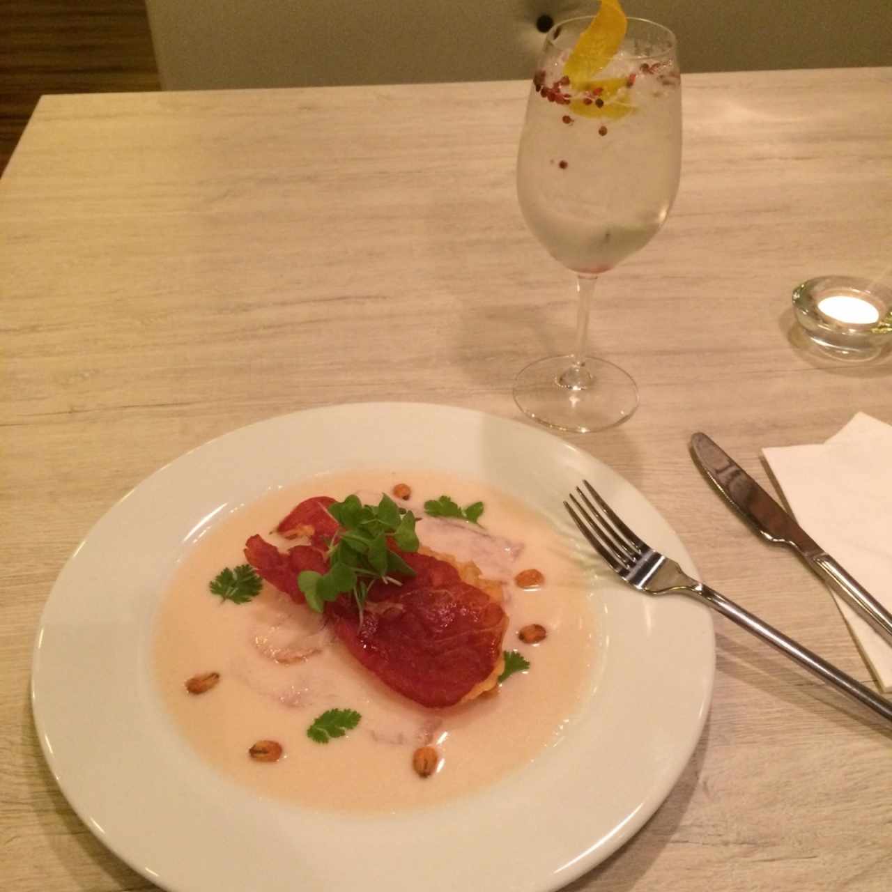 tiradito de salmon y cherna