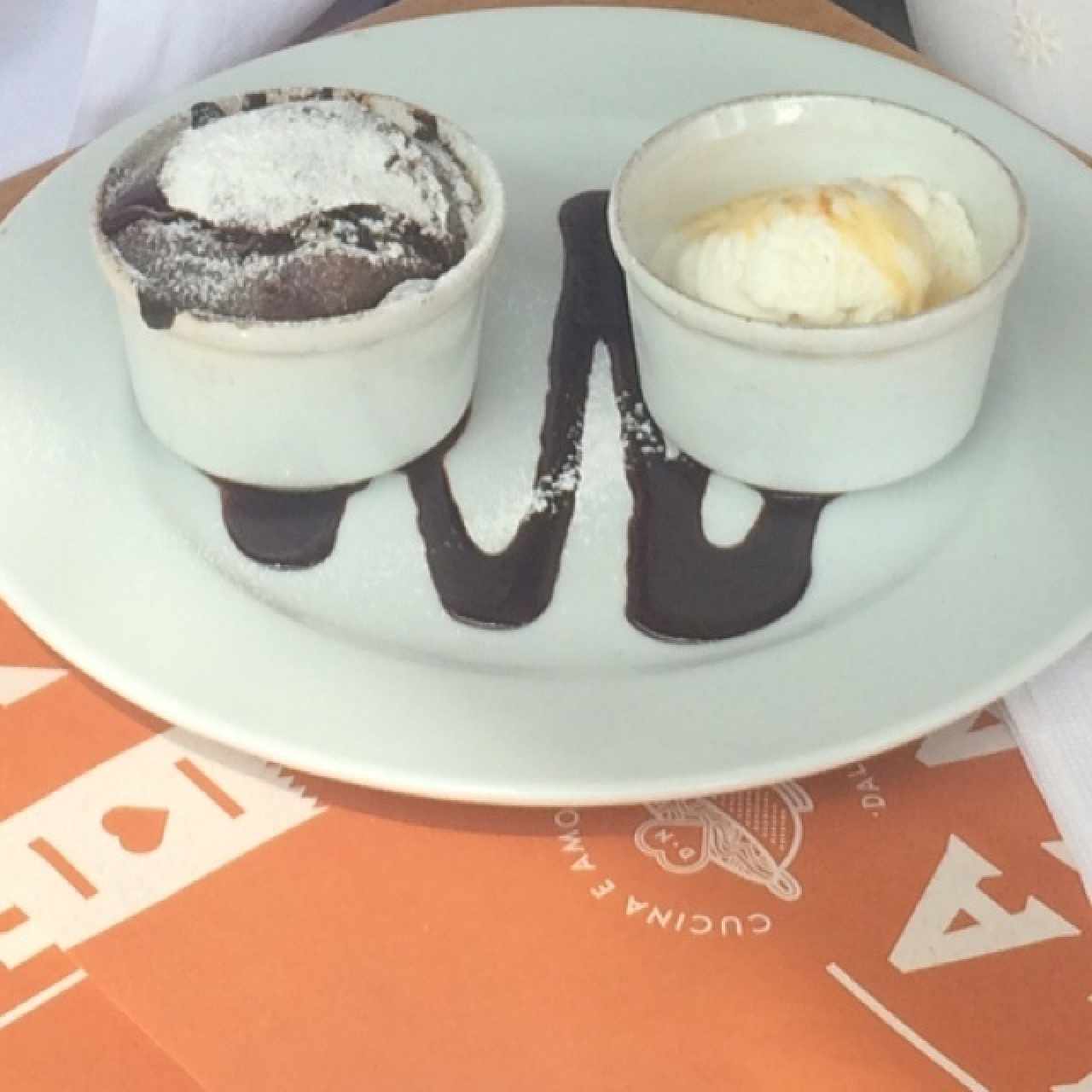 Volcán de chocolate