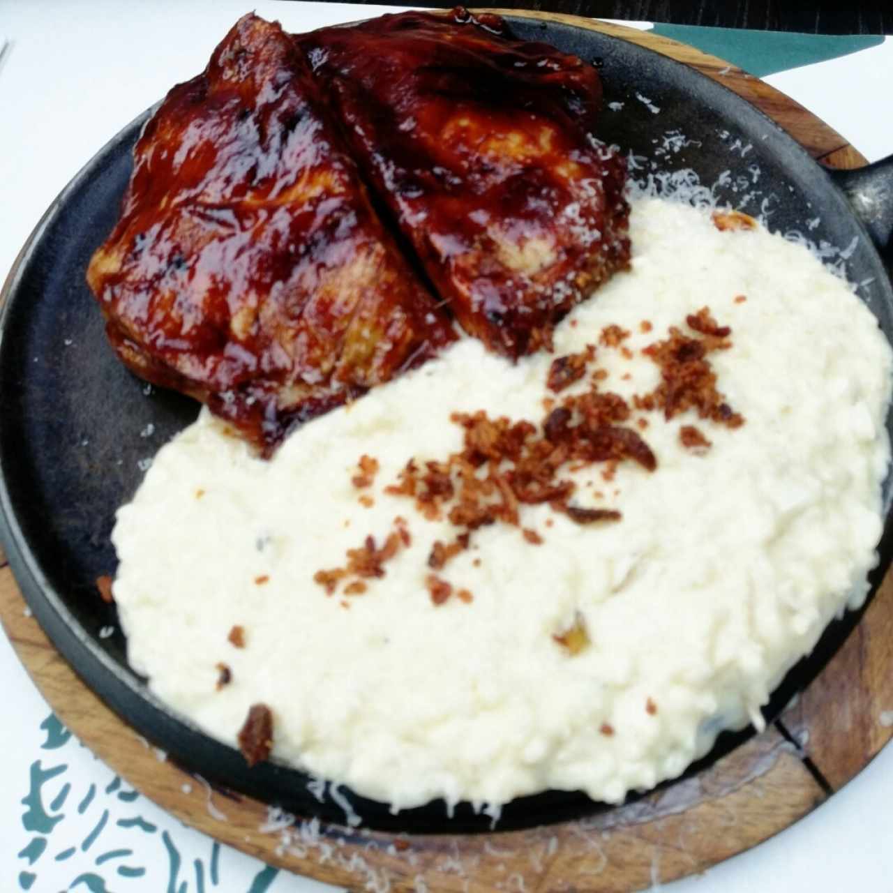 Costillas con rissoto