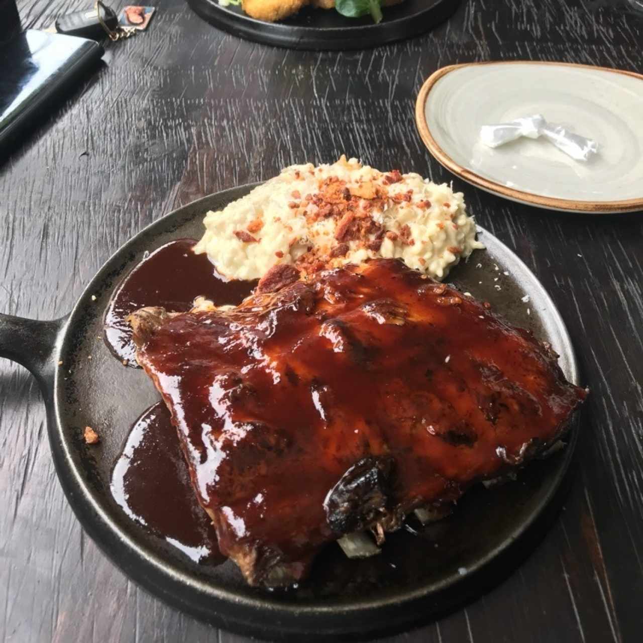 Costillas BBQ + risotto