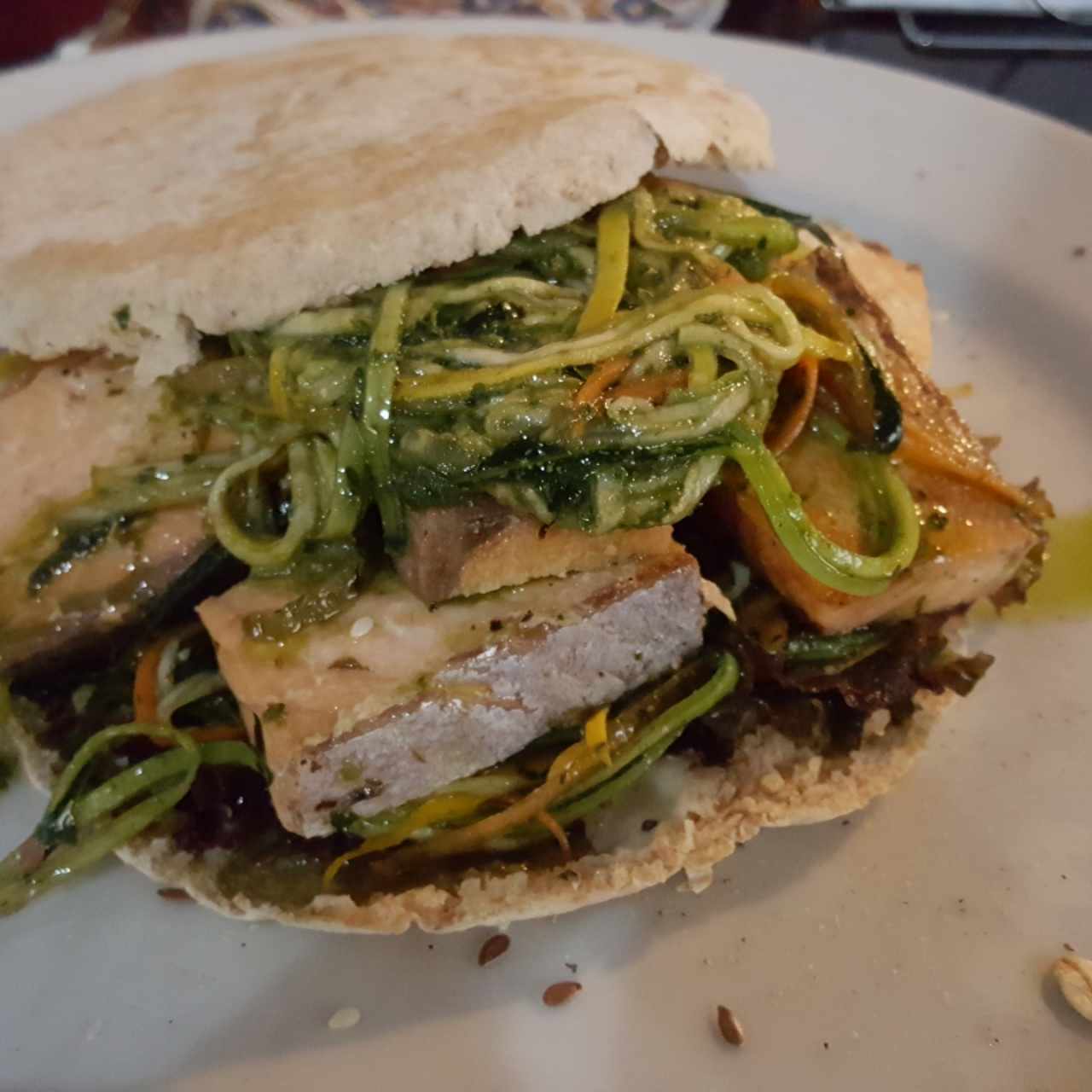 Sandwich de salmón