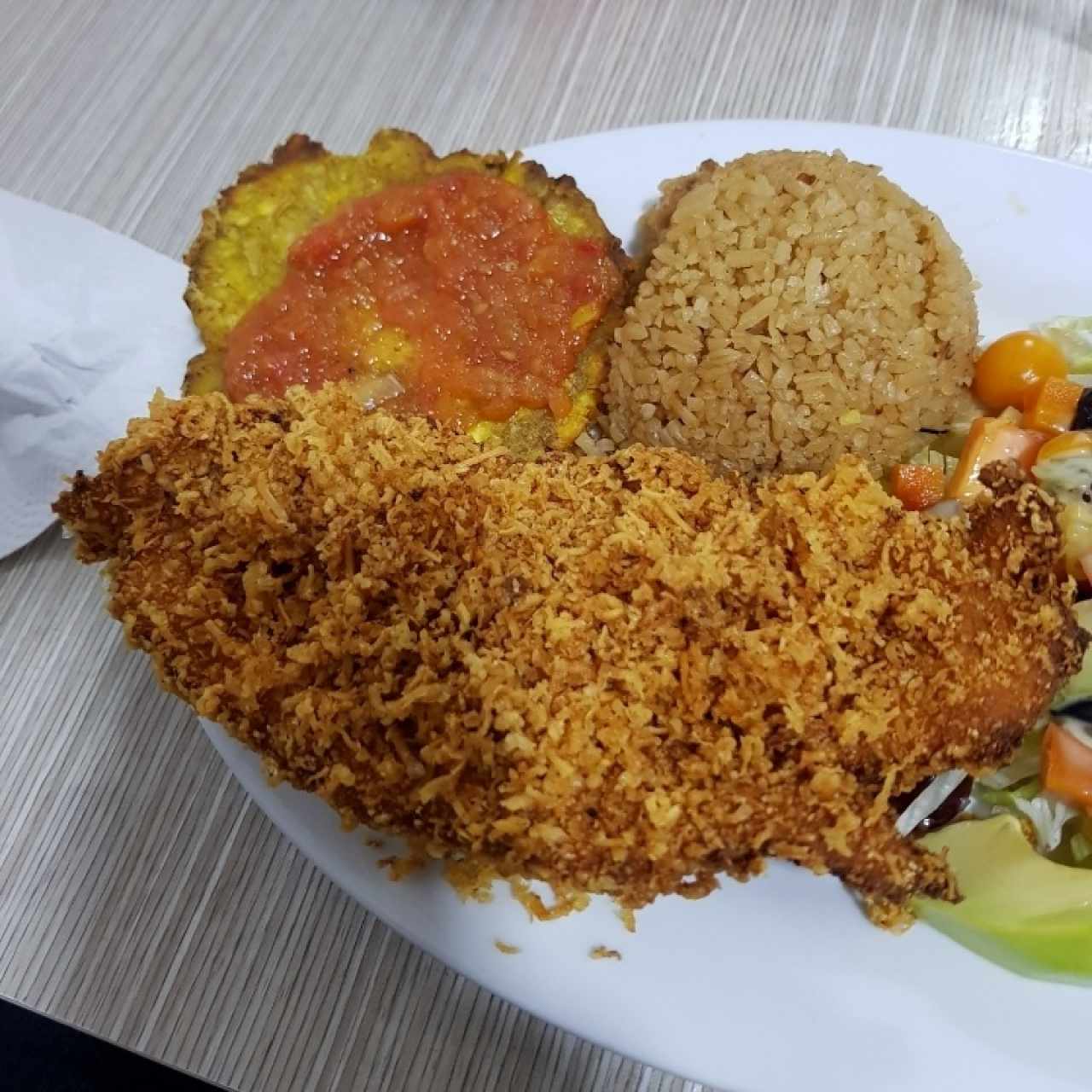 Plato de Robalo a la Patmesana