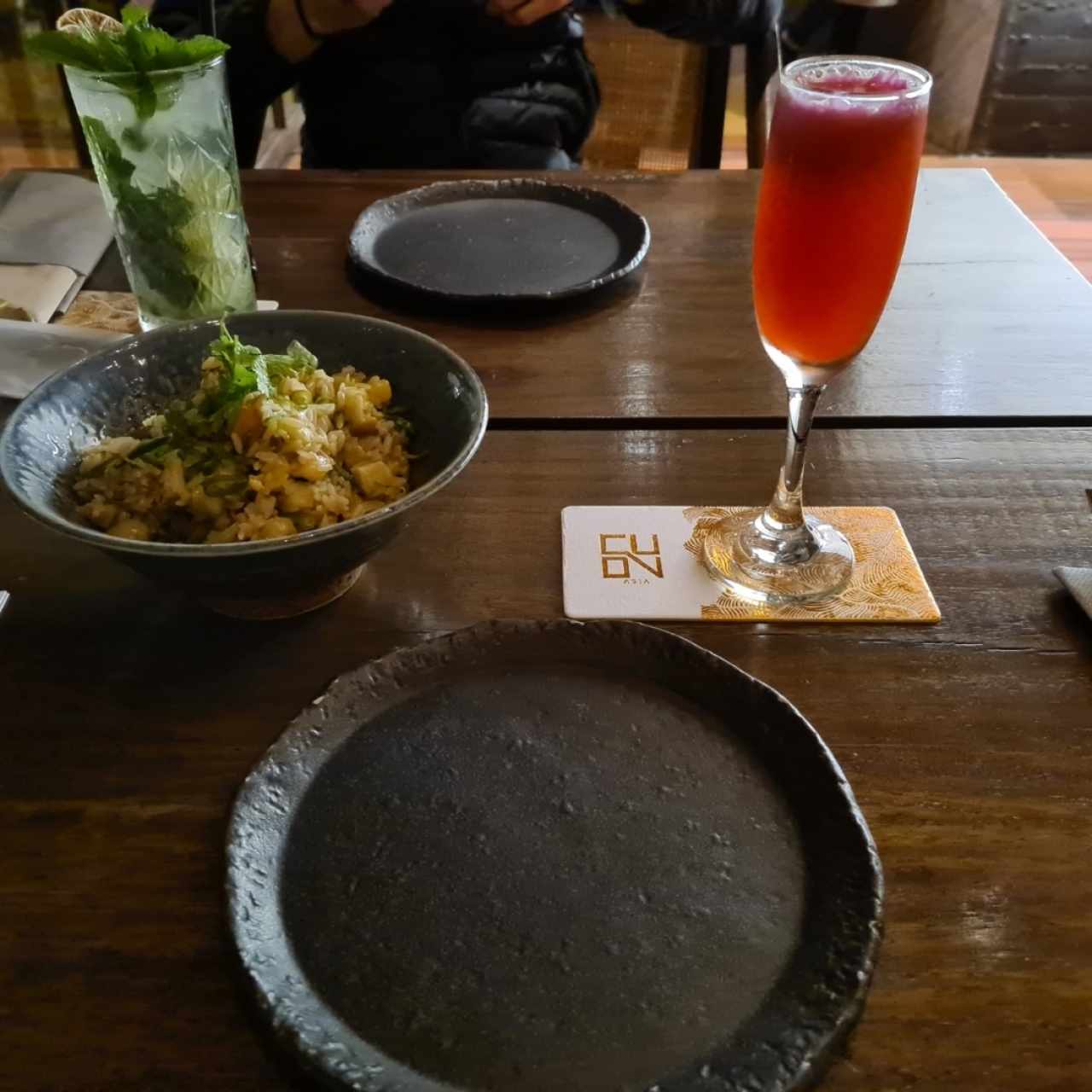 Wok de curry verde 