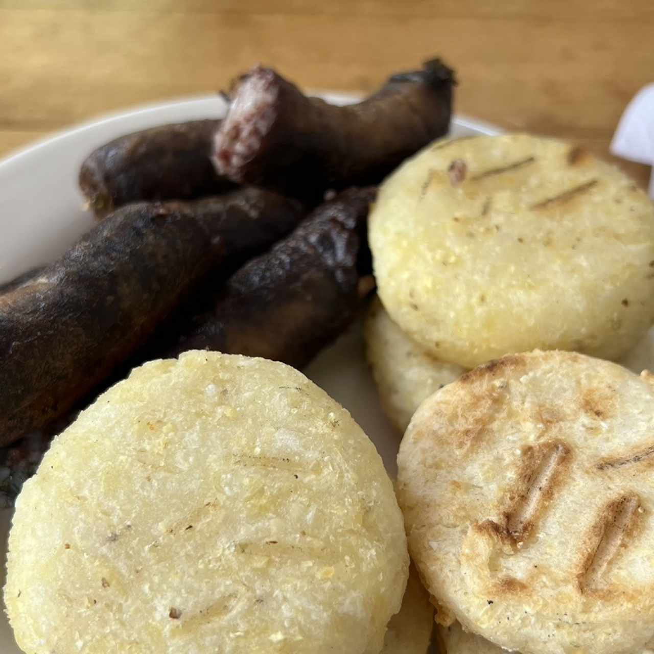 Arepitas y morcilla 
