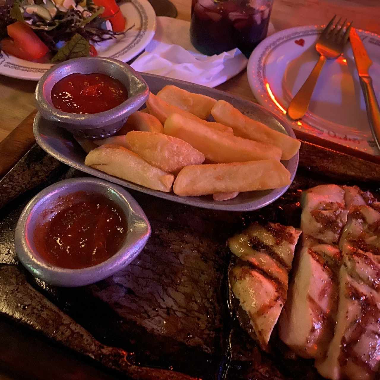 Cilte de pollo a la Plancha con yuca