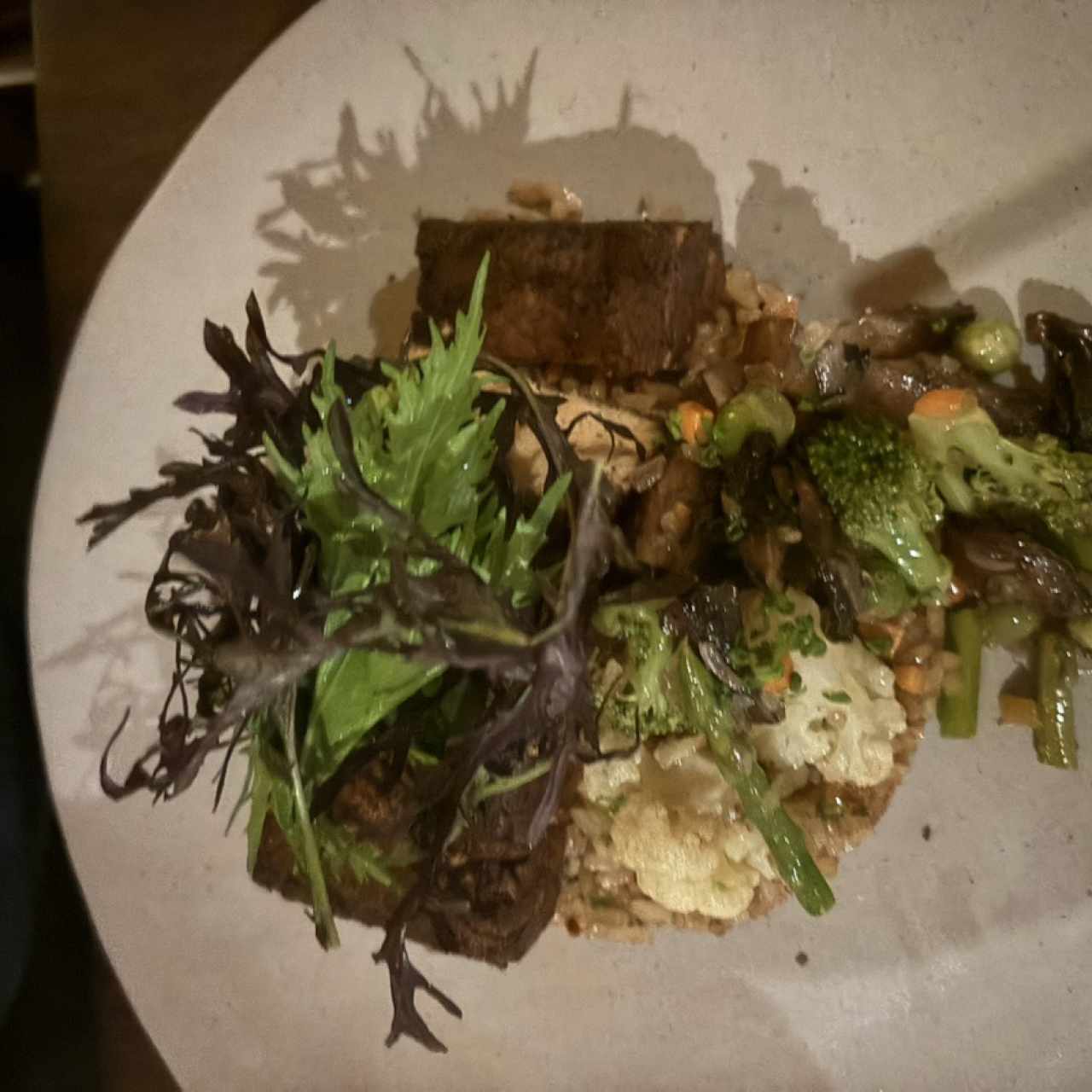 Tofu con vegetales