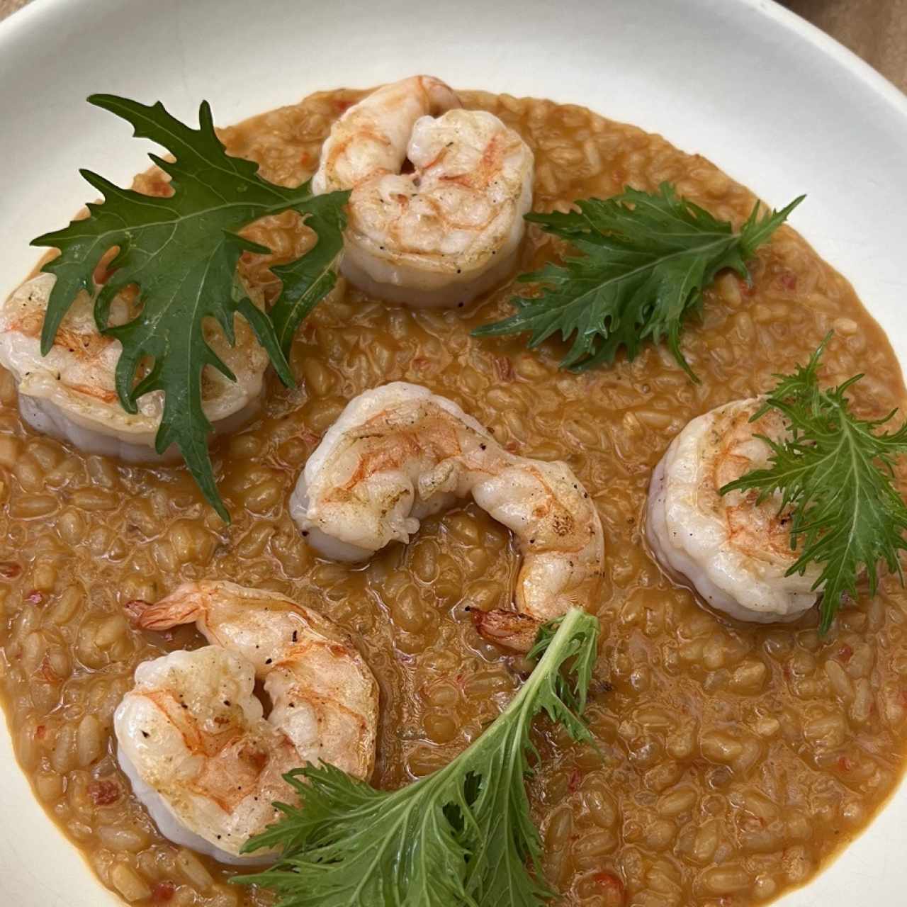 Arroz meloso de langostinos