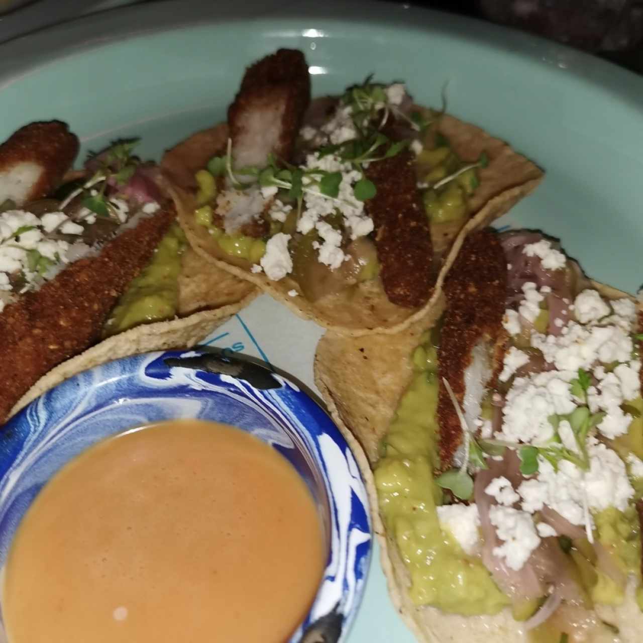 Tacos de pescado crujiente
