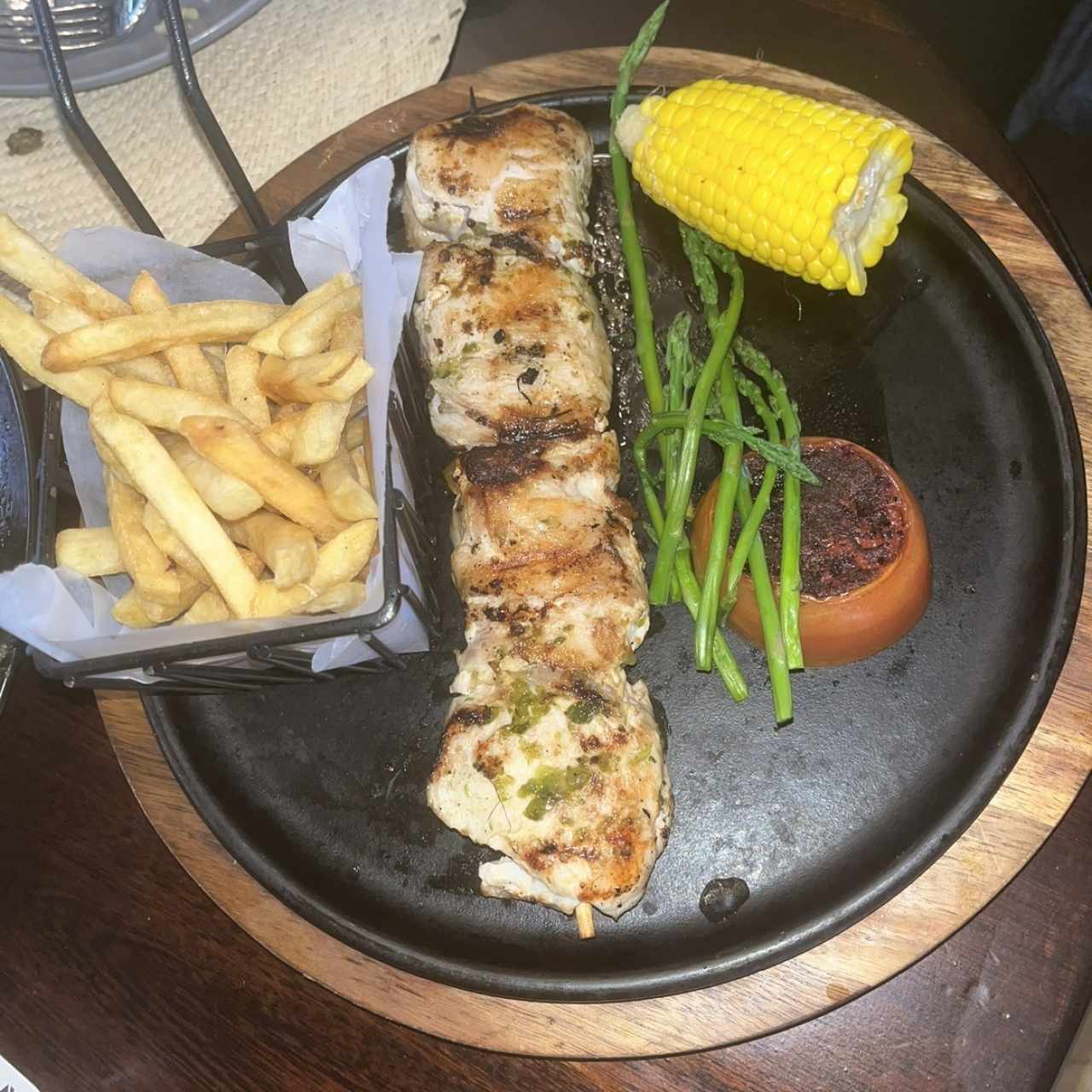 Brocheta de pollo