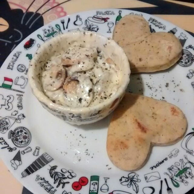 Entrada Champiñones con mozarella